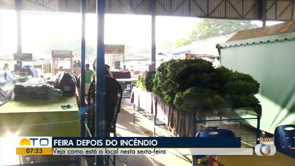 Feira da 304 Sul, em Palmas, volta a funcionar após incêndio atingir barracas