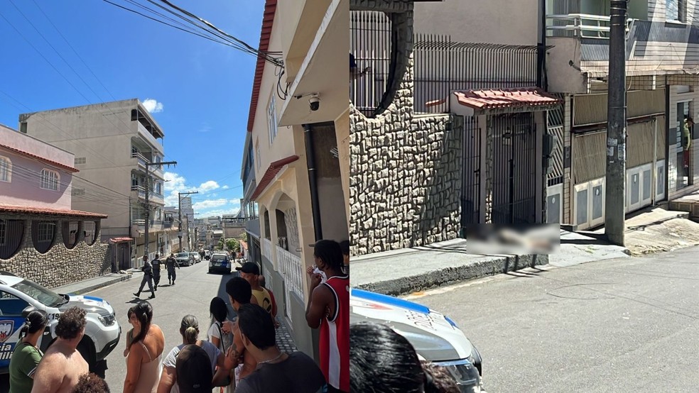 Mulheres s&atilde;o baleadas ap&oacute;s confus&atilde;o no meio da rua em Cariacica, Esp&iacute;rito Santo &mdash; Foto: Reprodu&ccedil;&atilde;o