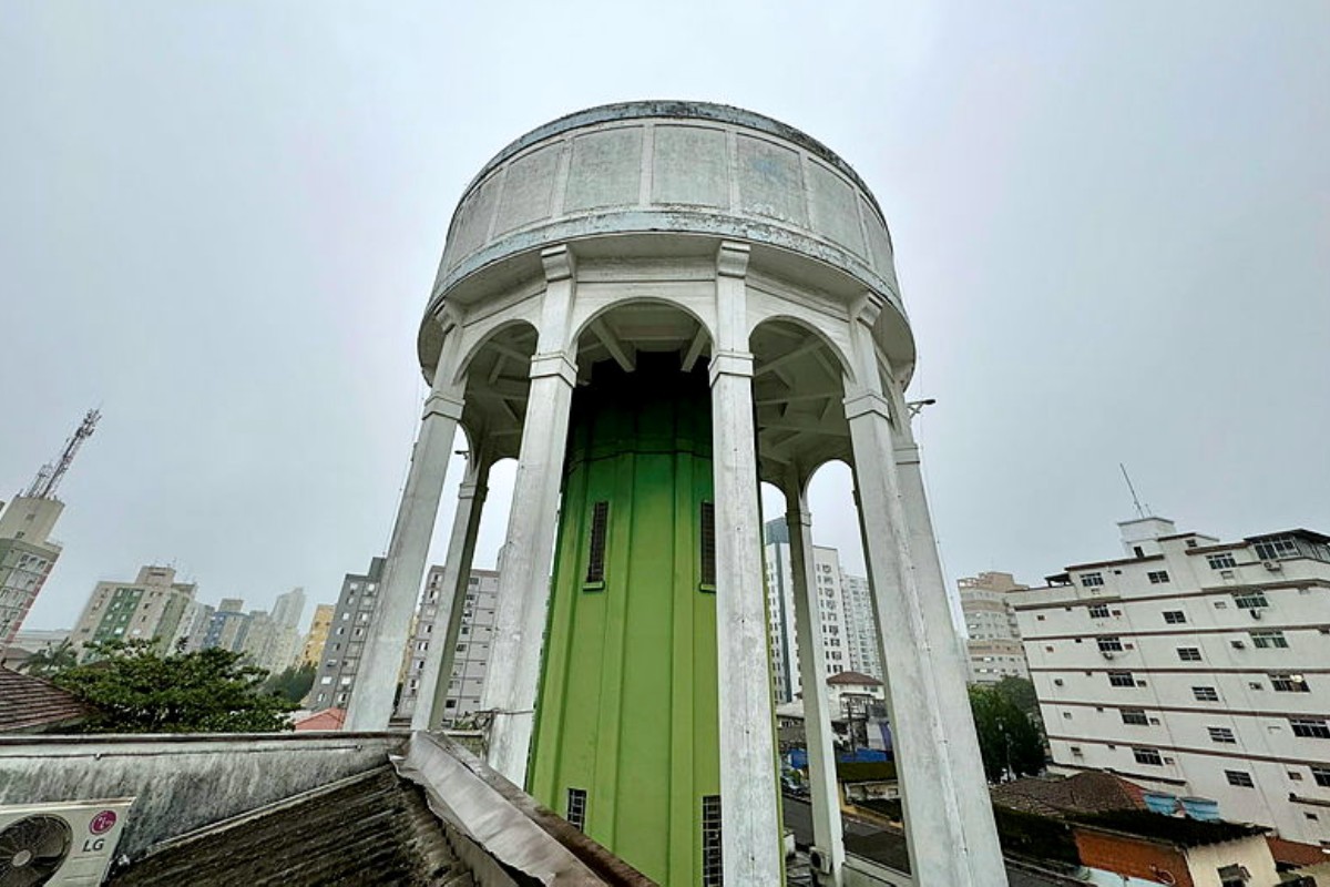 Caixa d'água da Aparecida se torna Patrimônio Histórico de Santos, SP