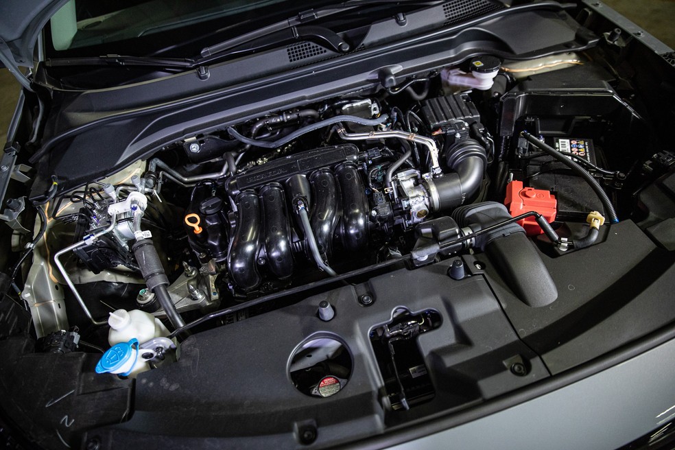 Motor 1.5 aspirado flex do Honda HR-V EXL 2026 — Foto: g1 | Fábio Tito