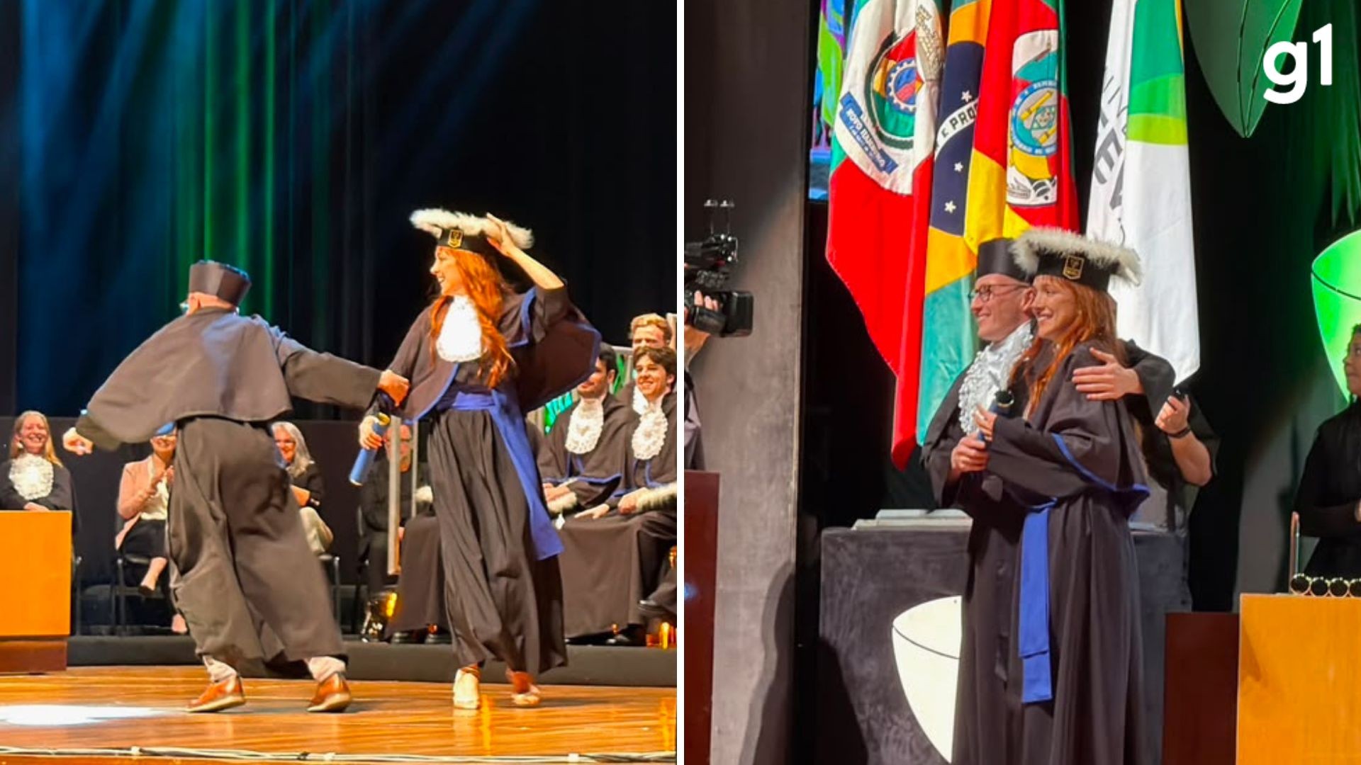 VÍDEO: Paraninfo corre atrás de jovem que esqueceu diploma e foto em formatura no RS