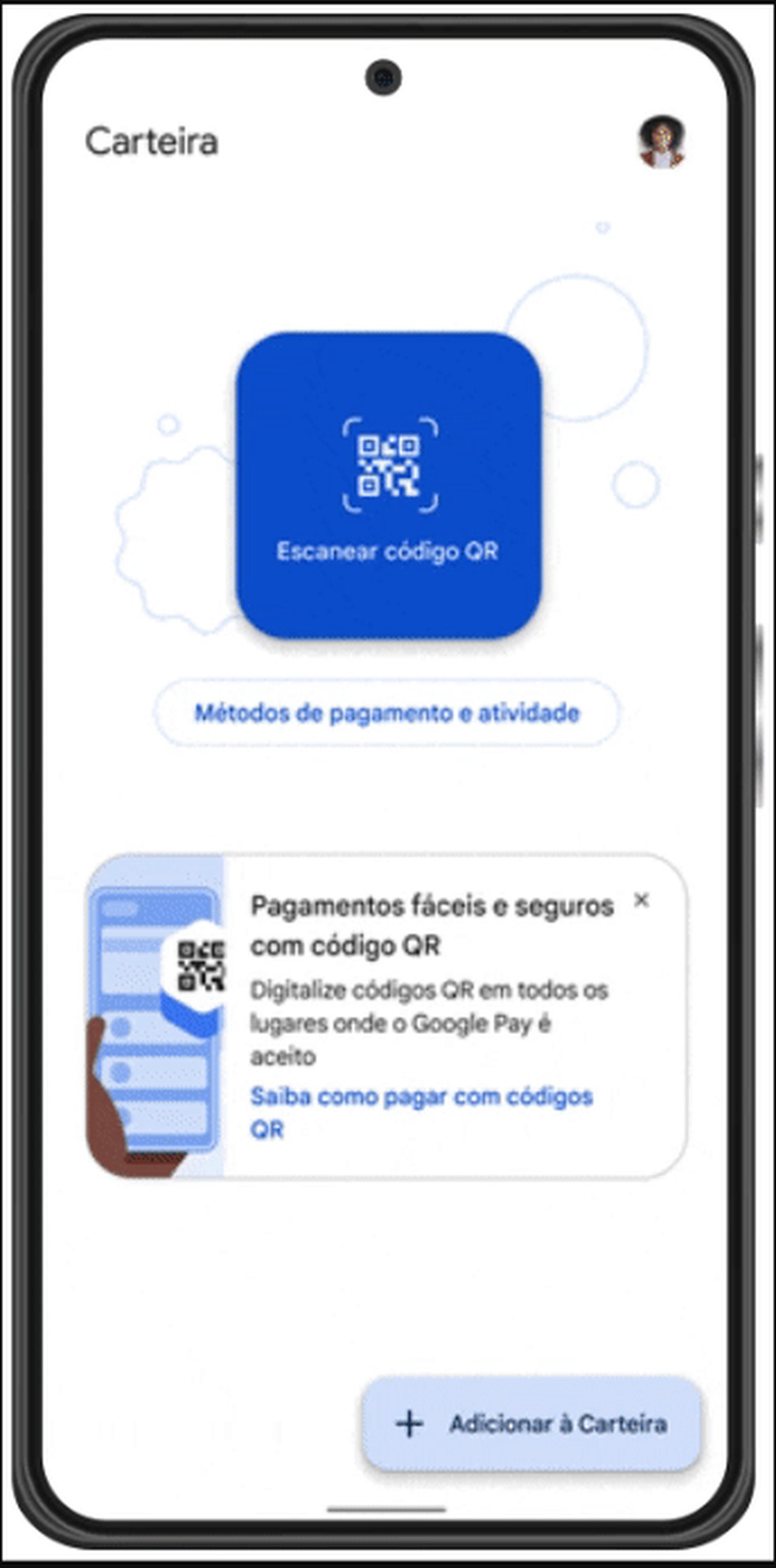Carteira do Google lança pagamento com QR Code no Brasil — Foto: Reprodução