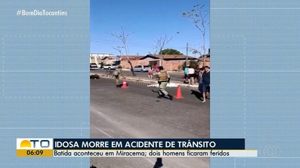 Idosa morre em acidente de trânsito