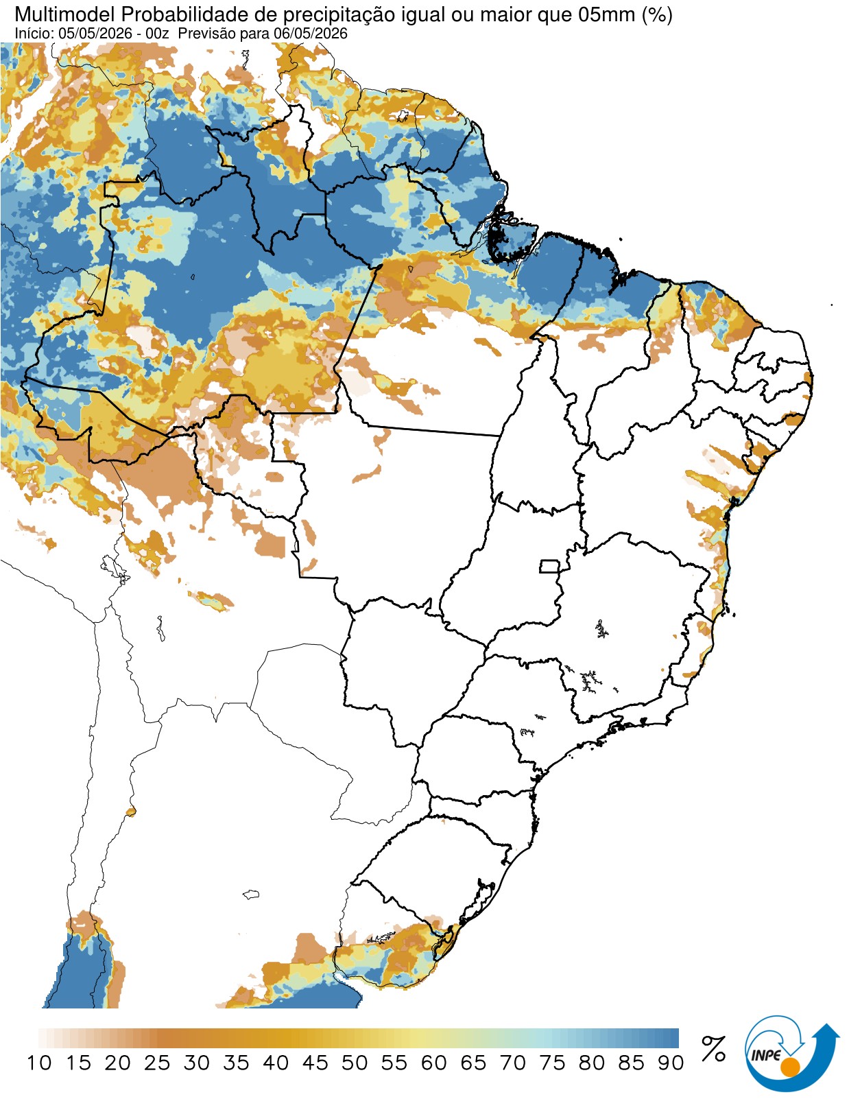 Ciclone na Argentina provoca temporais e ventania no Sul antes de queda nas temperaturas no Brasil