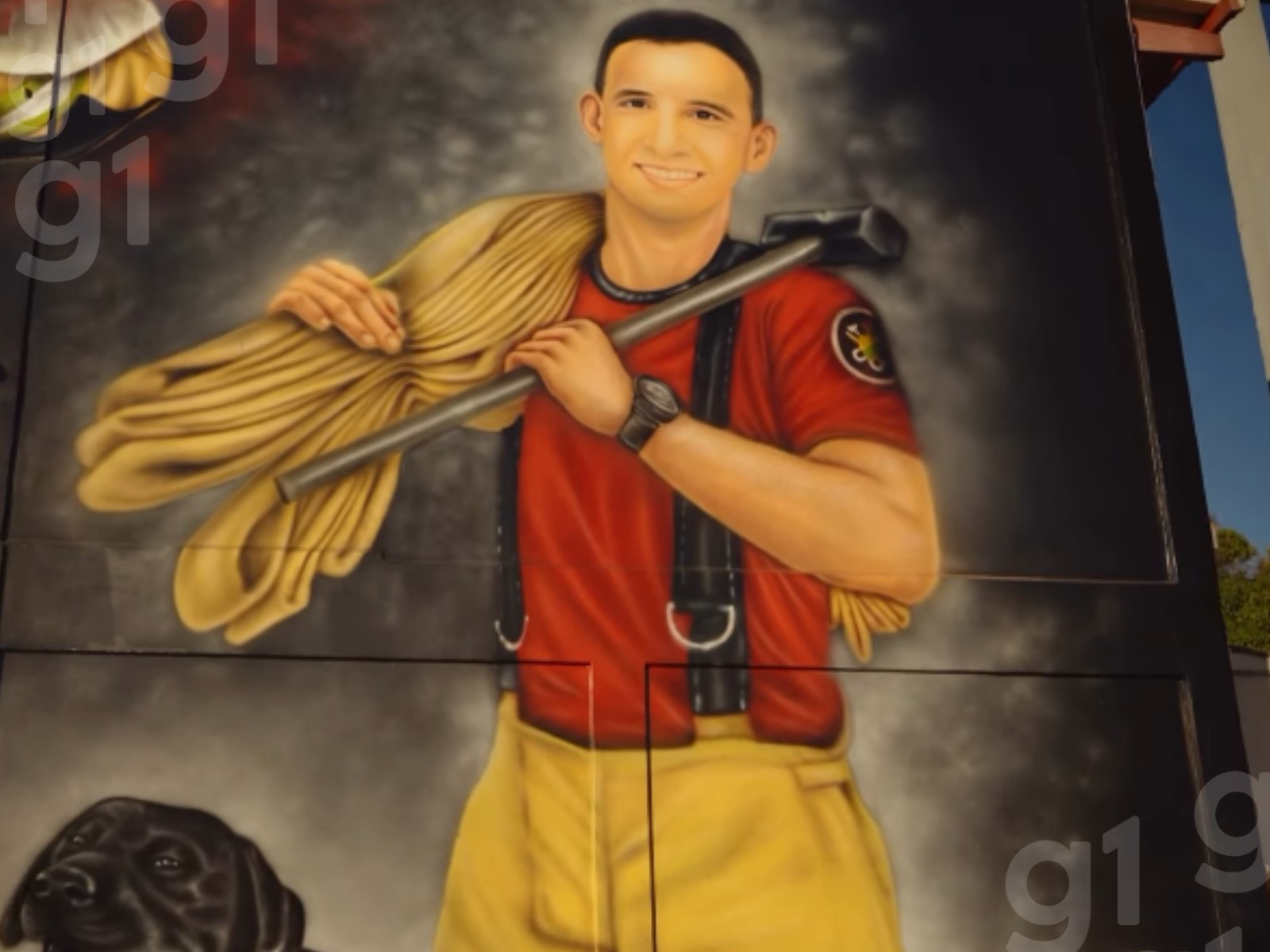 Pintura homenageia bombeiro que morreu durante missão de mergulho no Acre: 'Jamais será esquecido', diz viúva