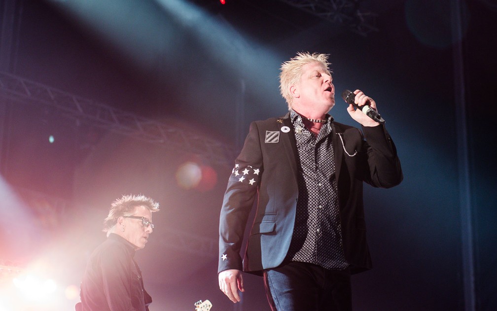 The Offspring anima o público no Palco Sunset no Rock in Rio 2013 — Foto: Luciano Oliveira/G1