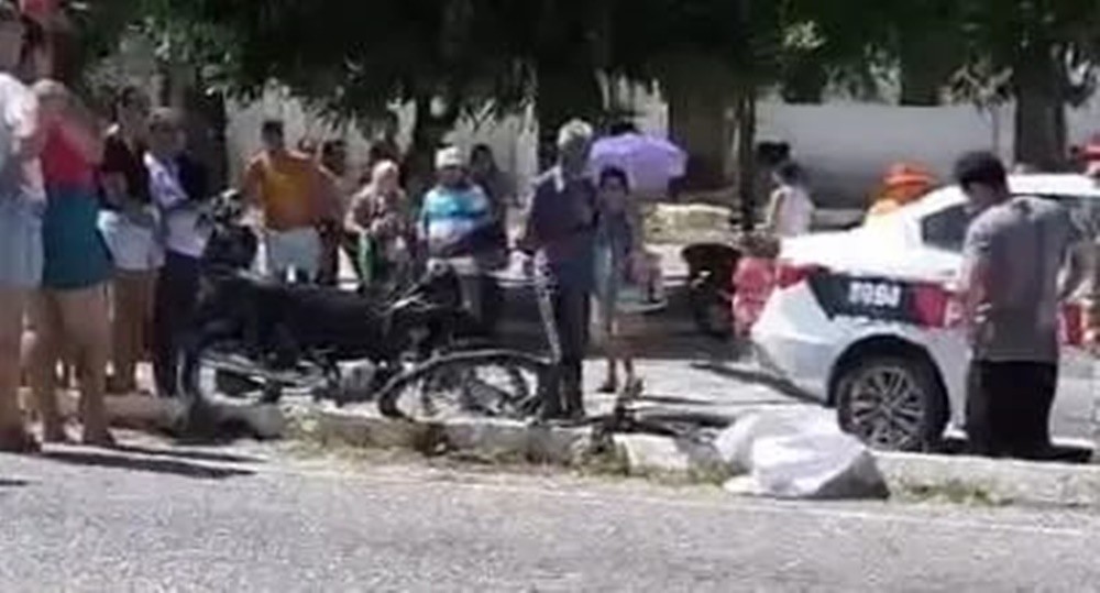 Menino de 9 anos morre após se desequilibrar de bicicleta e ser atropelado por caminhão, no Cariri da Paraíba