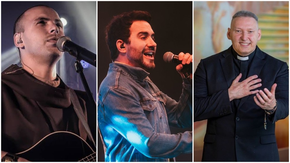 Festival Halleluya terá Frei Gilson, padre Fábio de Melo e padre Marcelo Rossi como atrações em 2024 — Foto: Divulgação