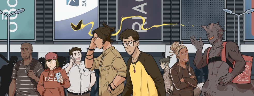 Quadrinista retrata personagens do folclore vivendo nos tempos atuais na HQ "Sétimos Filhos" — Foto: Lorena Herrero 