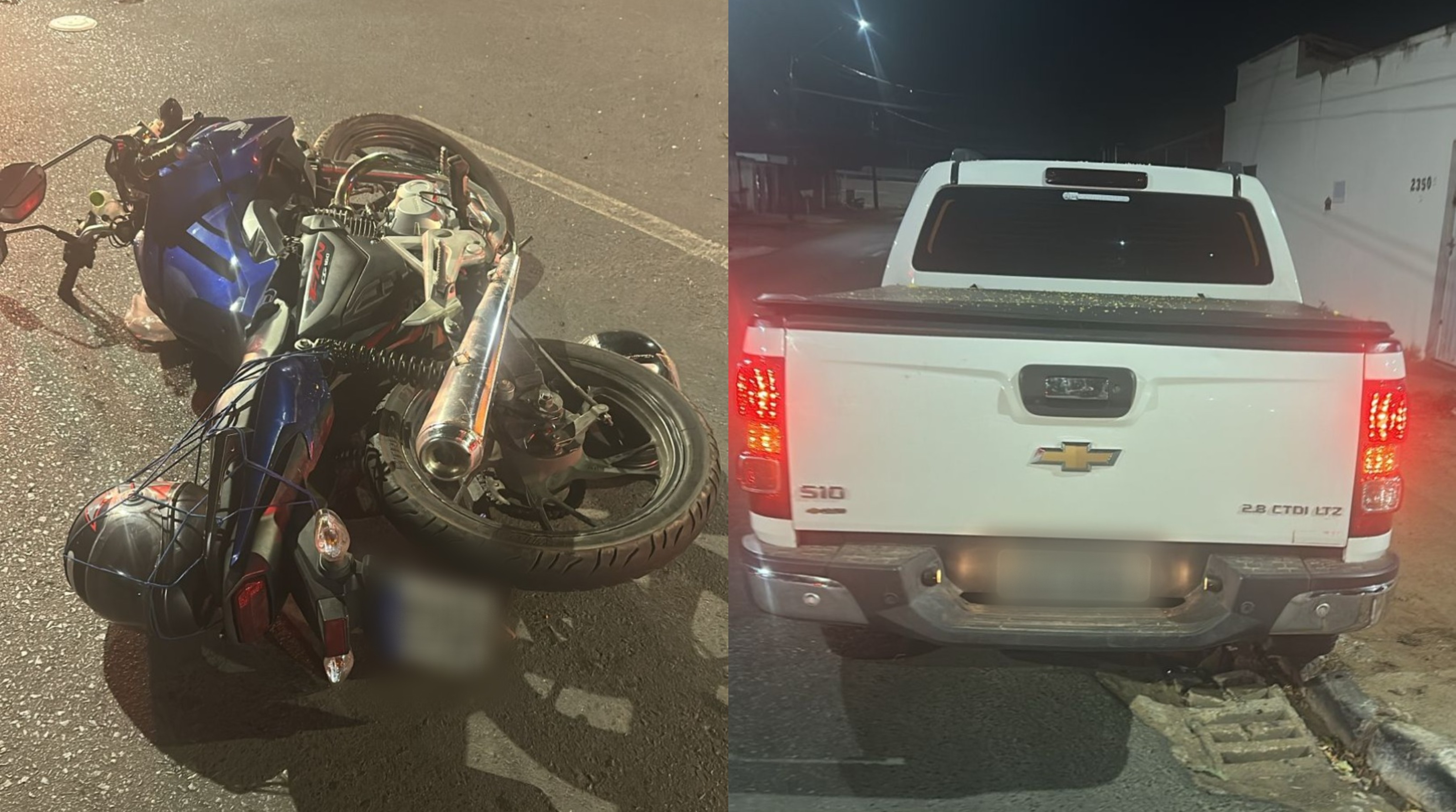 Bombeiro em caminhonete invade preferencial e deixa mototaxista em estado grave em Boa Vista