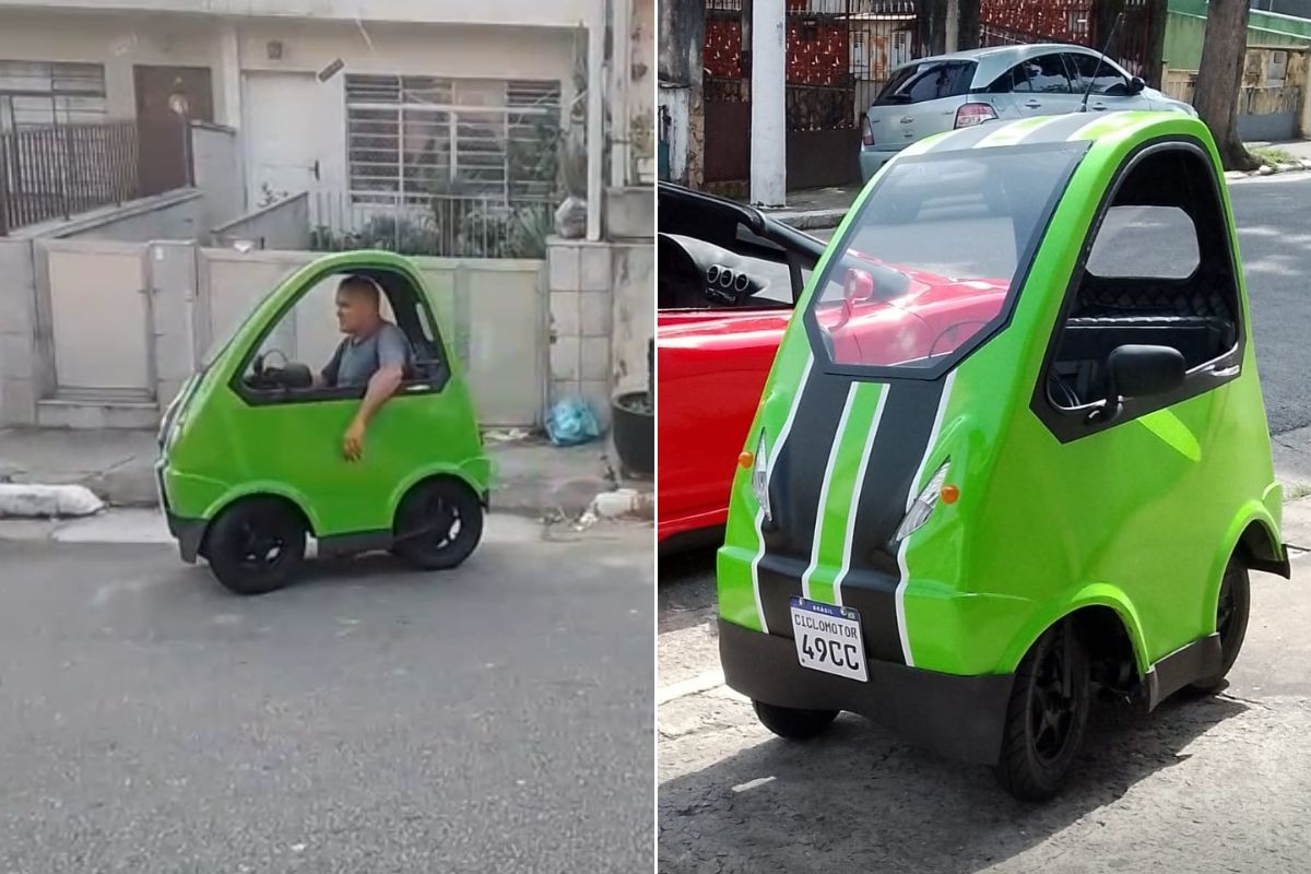 Mecânico de SP constrói o 'Nanico P50', o 'menor carro do mundo'; entenda