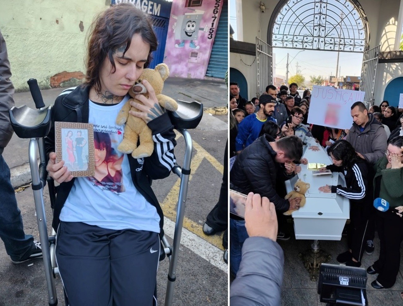 Caso Nicolly: enterro do corpo de jovem assassinada tem protesto e homenagens no interior de SP