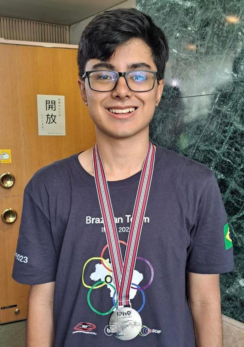 Paulo Henrique dos Santos Silva conquistou medalha de prata em Olimpíada de Física, no Japão, em julho — Foto: Arquivo Pessoal
