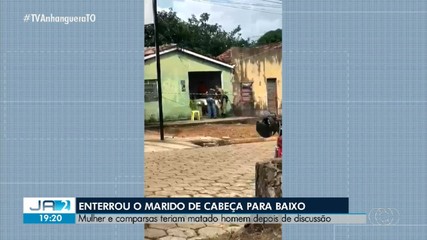 Imagens mostram local onde mulher teria enterrado marido de cabeça para baixo