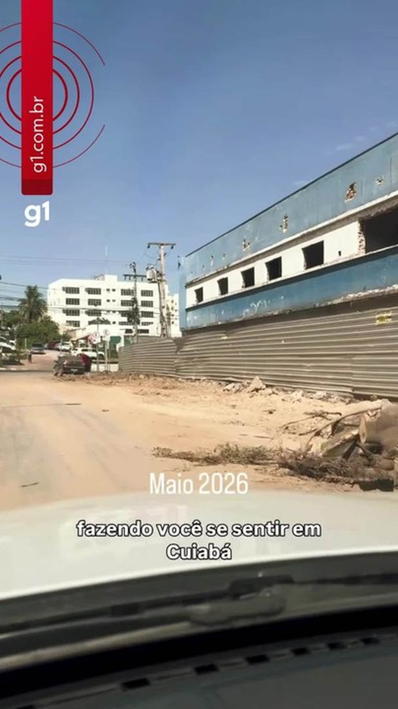 Vídeo mostra transformação de rua após retirada de árvores em Cuiabá