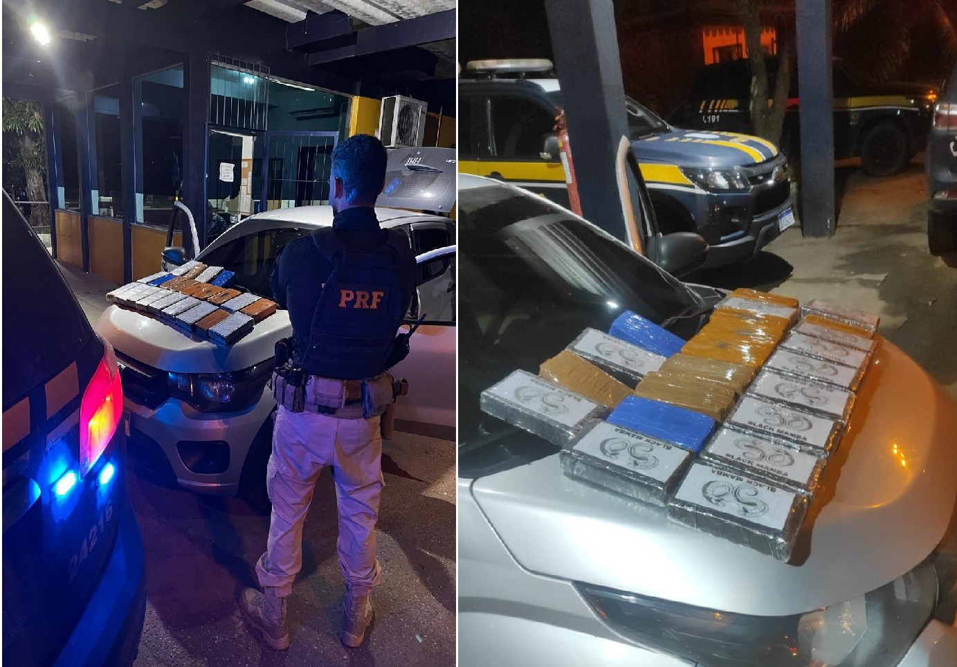 Polícia Rodoviária Federal apreende 20kg de cocaína em veículo na BR-101, em Campos dos Goytacazes