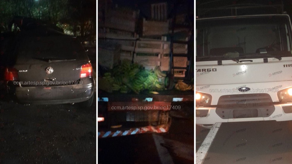 Acidente na SP-310 entre carro e caminhão tem como vítima garota de programa de São José do Rio (SP)Preto — Foto: Divulgação/Artesp