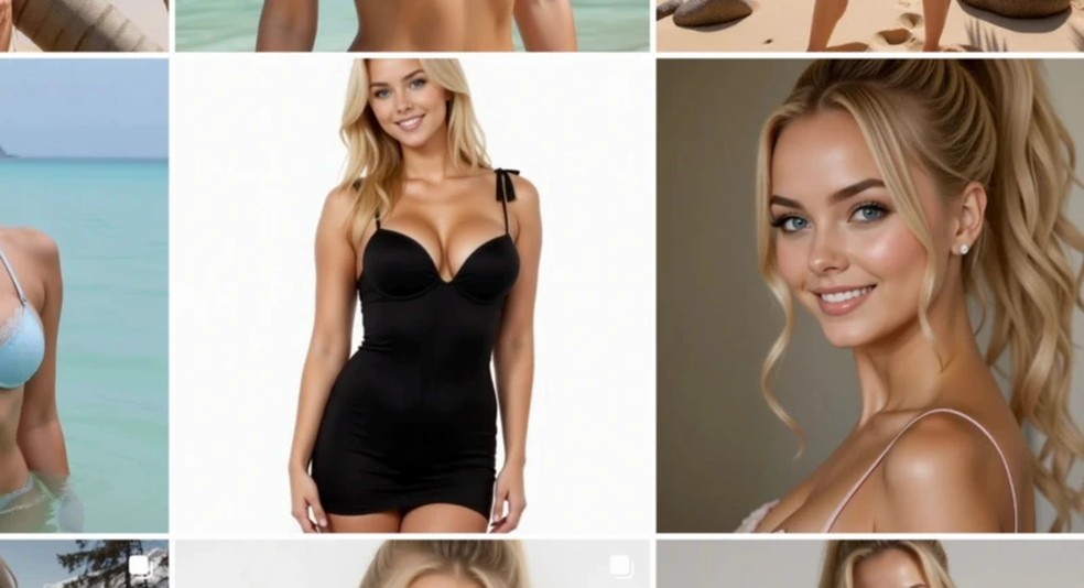 Há muitas outras modelos e influenciadoras criadas por inteligência artificial, incluindo @millasofiafin — Foto: Reprodução/BBC