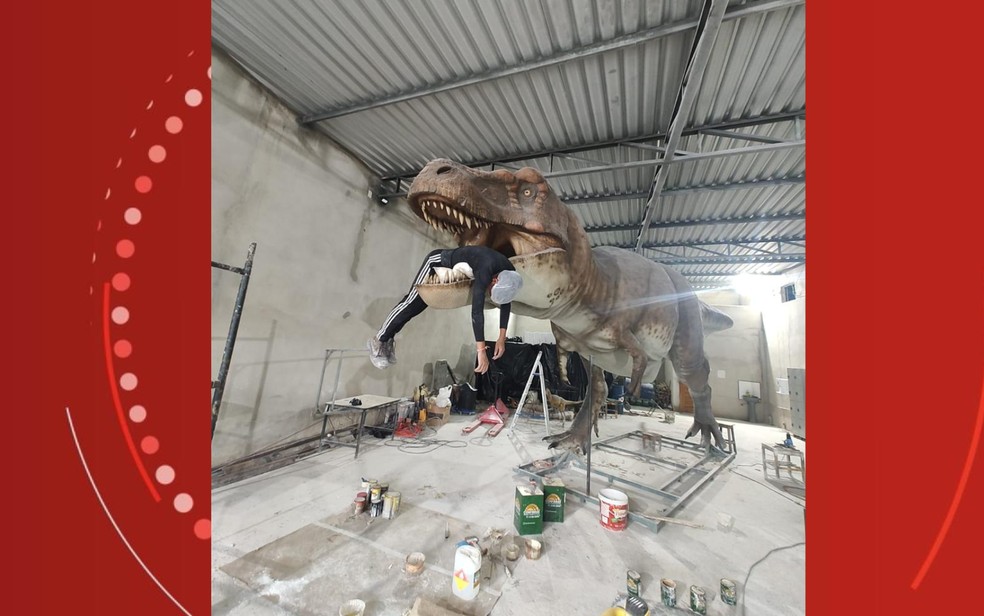 Dinossauros são produzidos na Bahia — Foto: Arquivo Pessoal