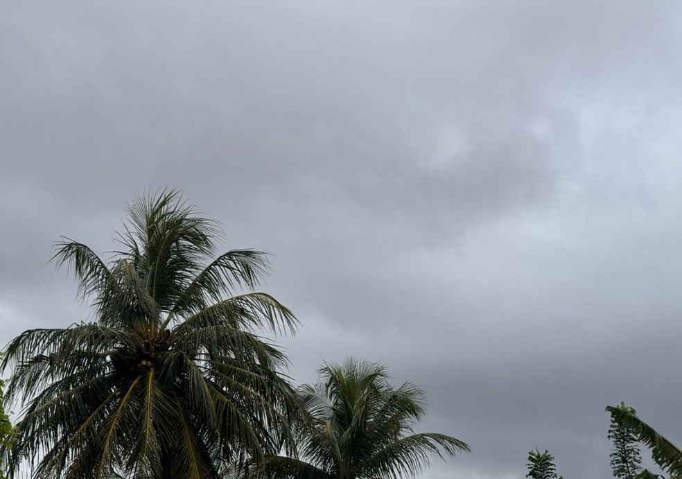Céu nublado na Zona Norte de Natal — Foto: Vinícius Marinho/Inter TV Cabugi