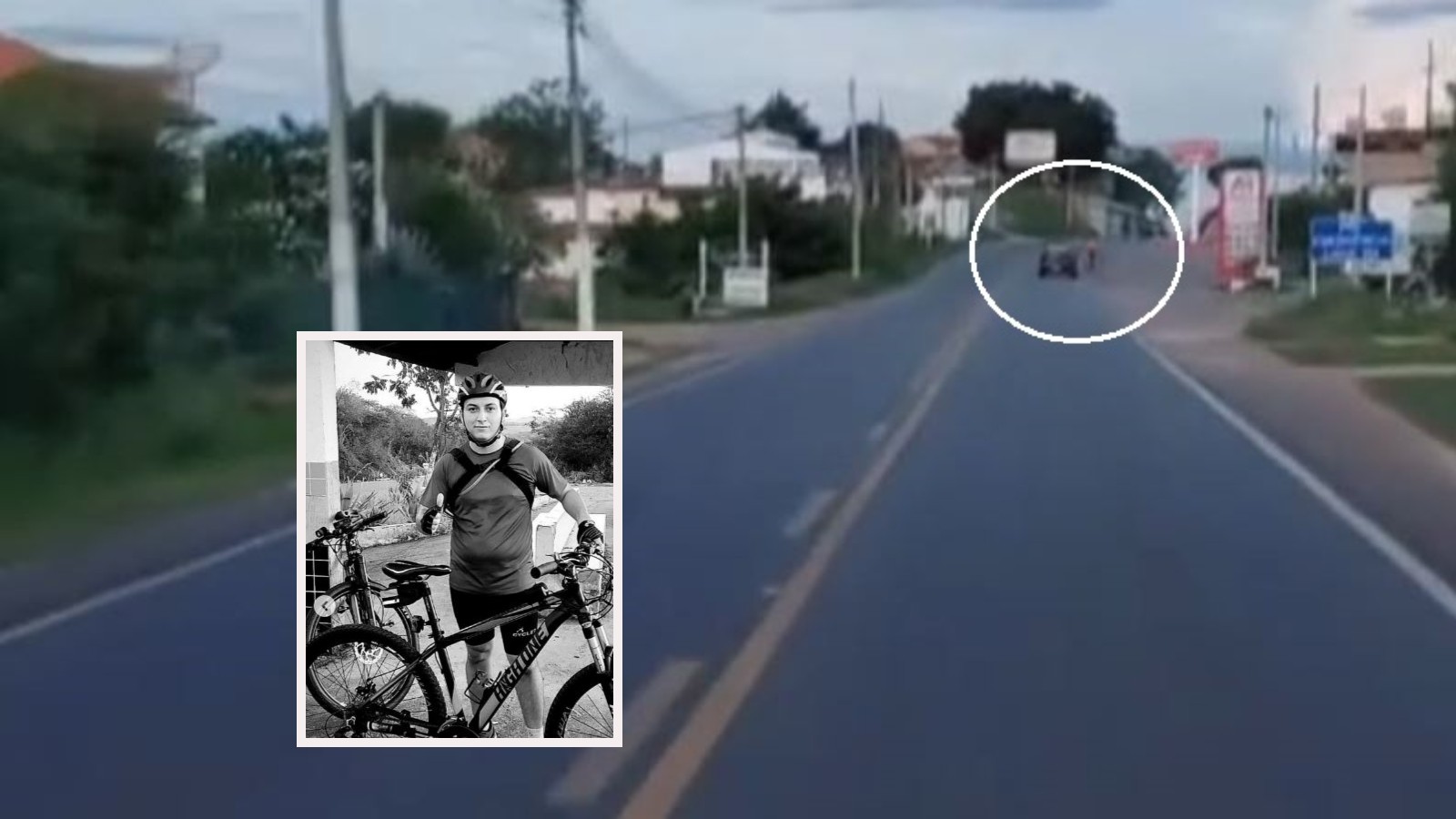 VÍDEO: Motorista de carro faz 'zigue-zague', invade acostamento e mata ciclista atropelado no Ceará
