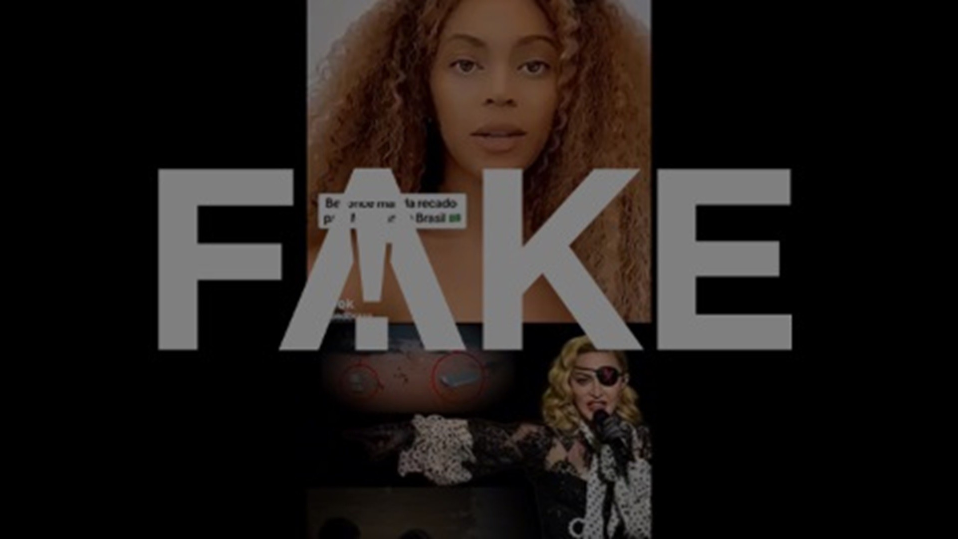 É #FAKE que vídeo mostre Beyoncé criticando Madonna por show no Brasil enquanto temporal atingia o RS
