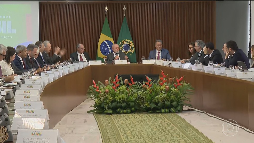 Lula propõe a governadores pacto na segurança pública — Foto: Reprodução/TV Globo