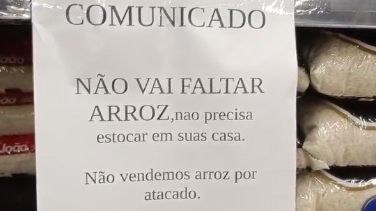 'Arroz colhido garante abastecimento', diz presidente de federação do RS - Foto: (Gláucio Nogueira/TV Globo)