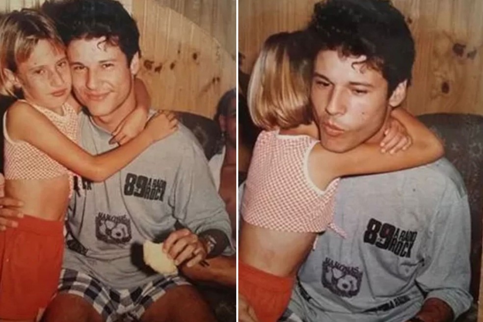 Adrielle Brito Cavalari tinha nove anos quando conheceu Dinho, durante show dos Mamonas Assassinas em Dracena (SP) — Foto: Adrielle Brito Cavalari/Arquivo pessoal