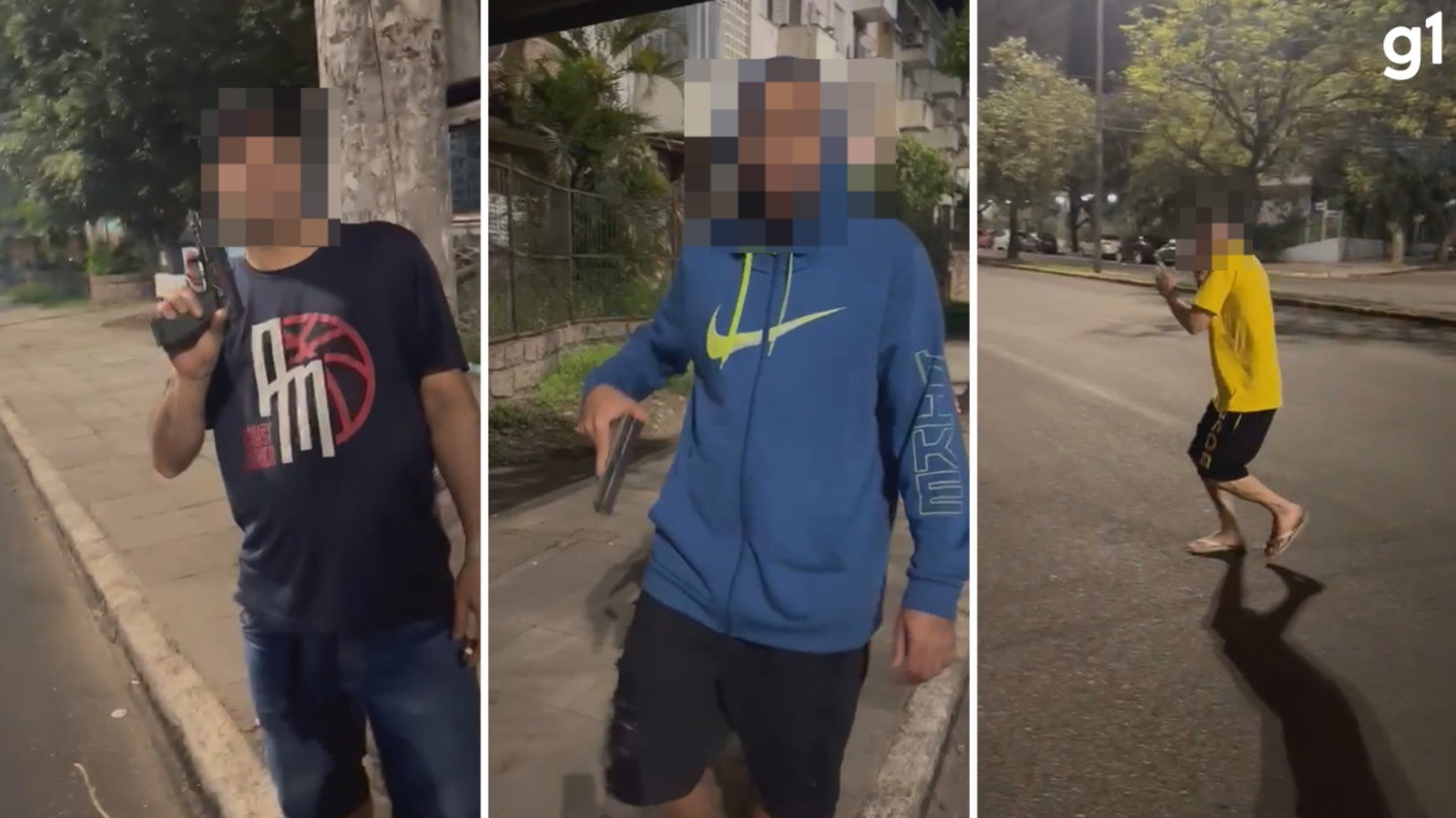 VÍDEO: homens são gravados exibindo armas em uma das avenidas mais movimentadas de Porto Alegre; dois foram presos