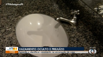 Saiba como identificar vazamento de encanação em casa no JA 1ª Edição