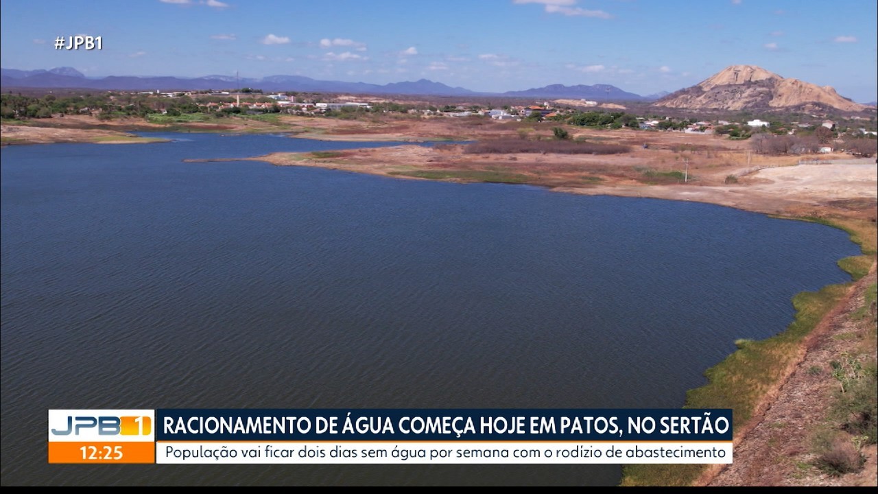 Com reservatório com menos de 2% do volume, Patos, PB, tem racionamento de água a partir desta segunda (17)