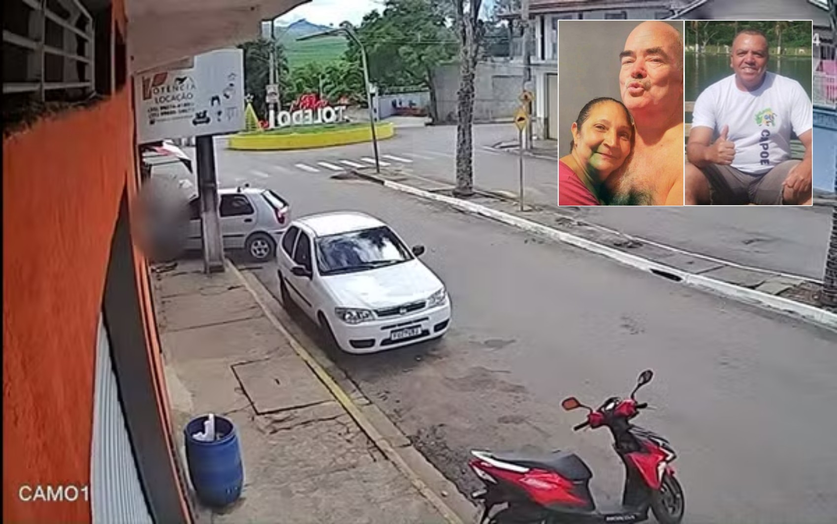 VÍDEO: Três pessoas morrem após carro sem controle atingir parede de comércio em Toledo, MG