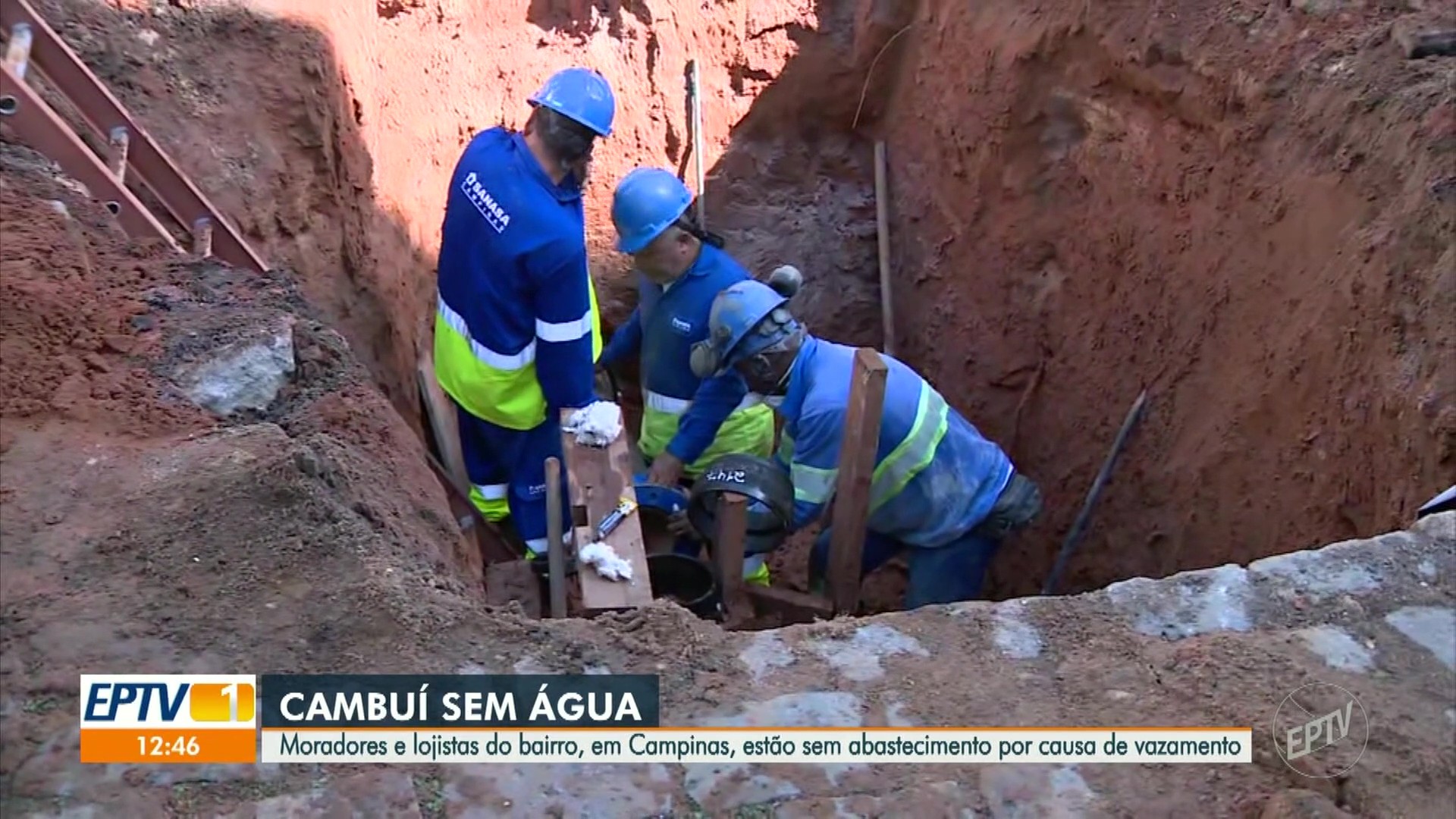 Vazamento após obra programada afeta abastecimento no Cambuí, em Campinas