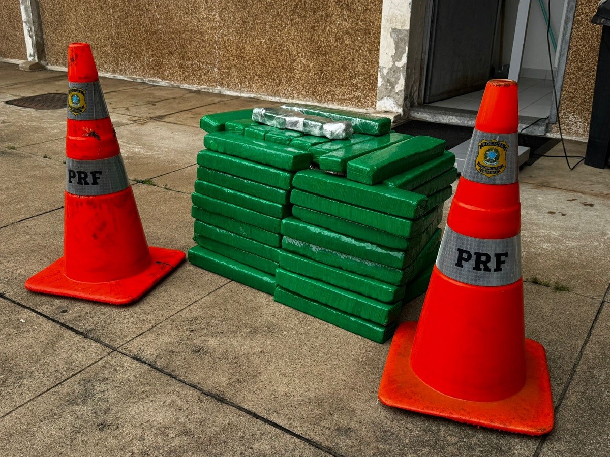 Quase 90 kg de maconha são apreendidos em carro na BR-267, em Juiz de Fora