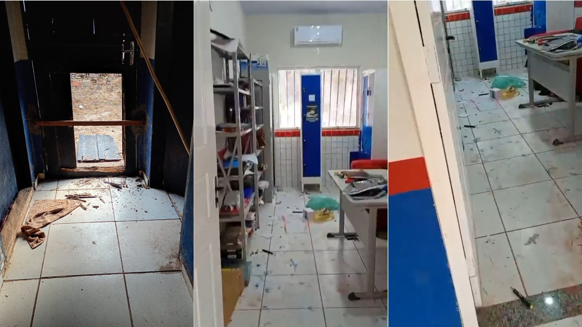 Escola recém-reformada é arrombada e depredada no MA; ônibus escolar tem vidros quebrados
