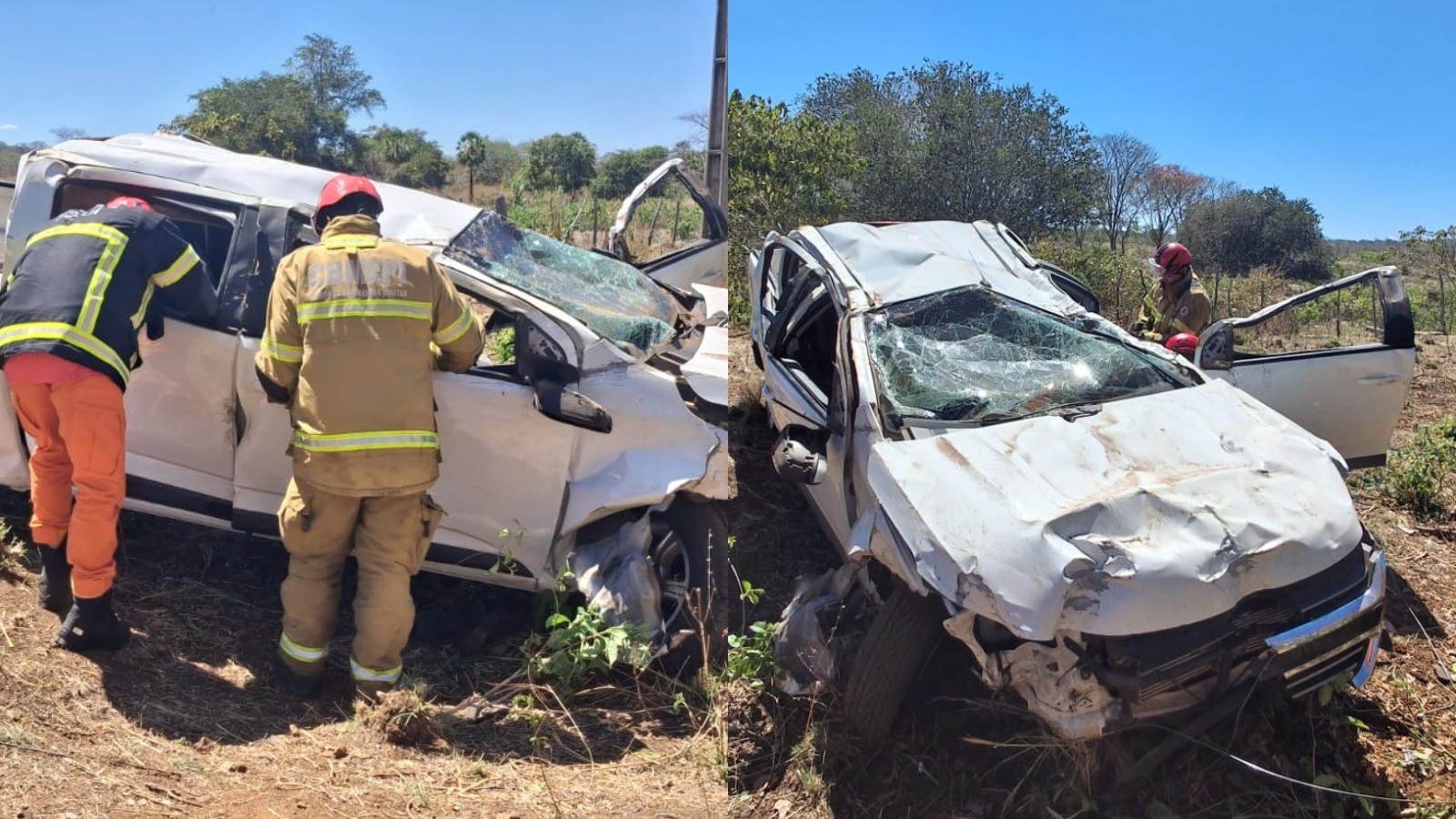 Motorista fica preso às ferragens após acidente na BR-316, no PI; quatro pessoas feridas