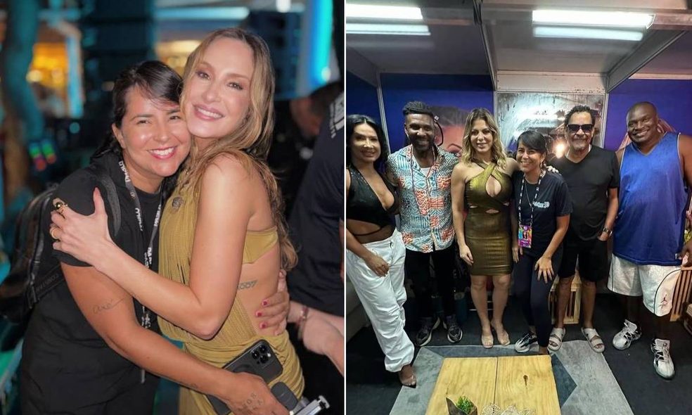 Dayana Lima com Claudia Leitte e É o Tchan — Foto: Reprodução/Redes Sociais