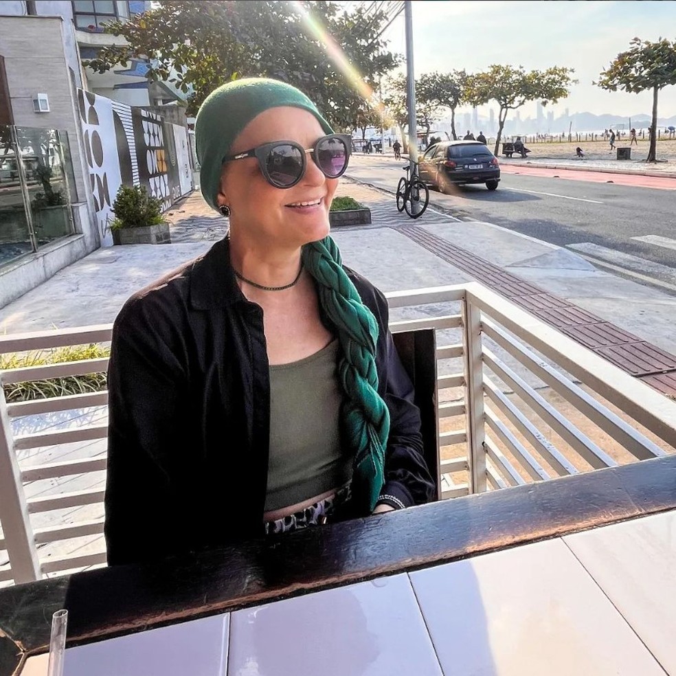 Janaína de Oliveira em momento de lazer em Balneário Camboriú — Foto: Reprodução/Redes sociais