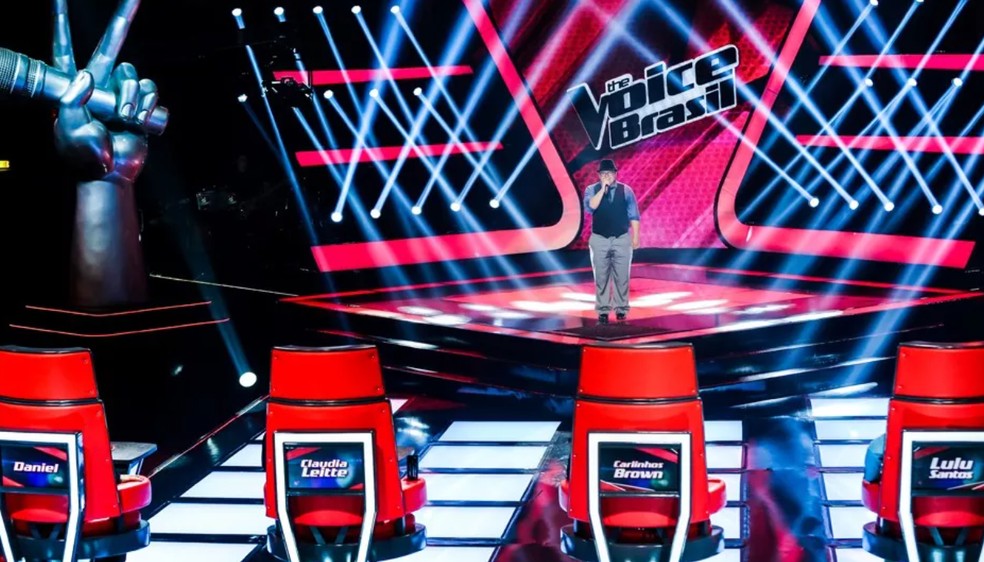 Elias Moreira durante audições às cegas na segunda edição do The Voice Brasil — Foto: Isabella Pinheiro/TV Globo