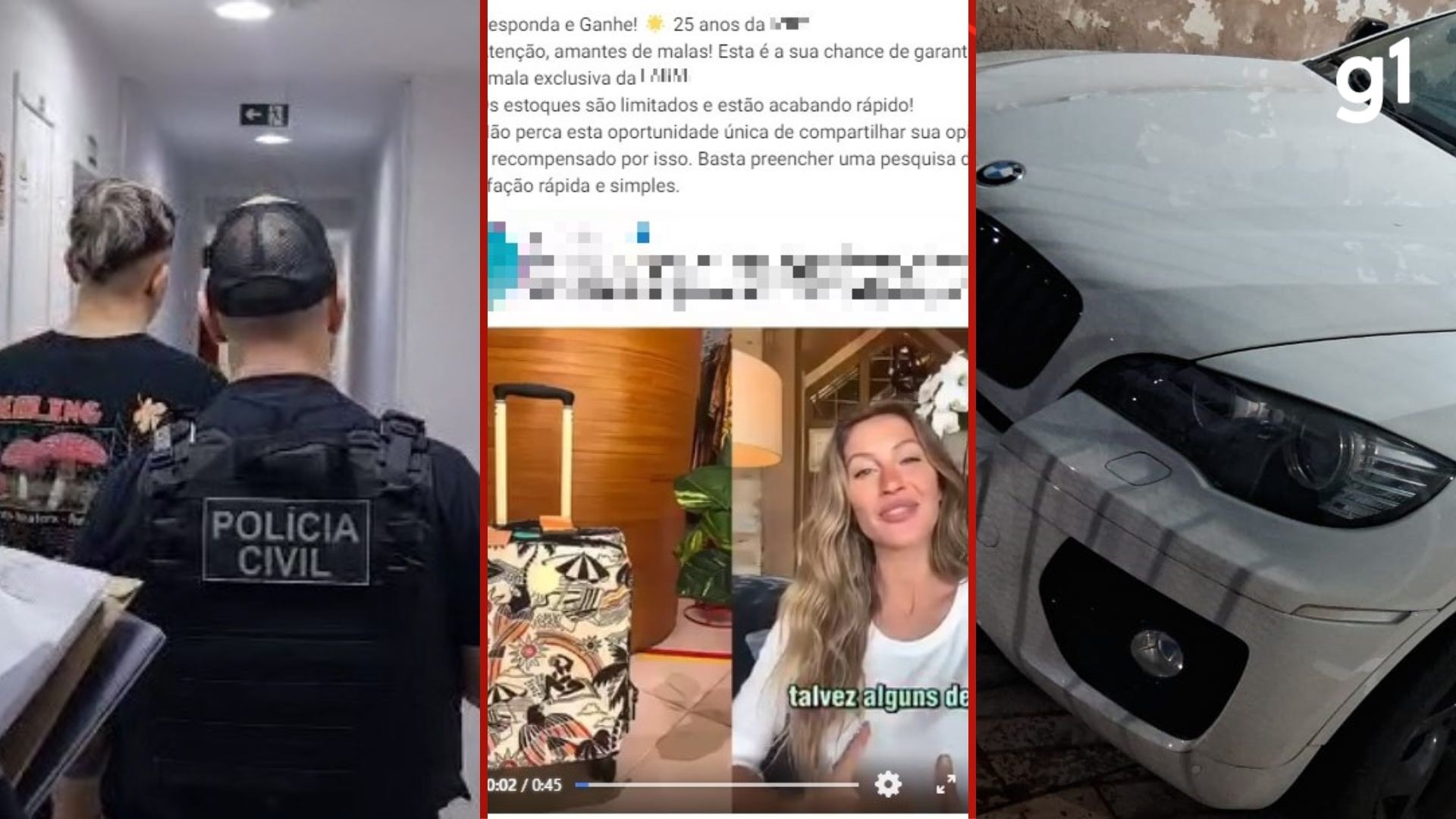 Grupo suspeito de usar vídeo com 'deepfake' da modelo Gisele Bündchen para aplicar golpes com vendas de produtos é alvo de operação policial no RS