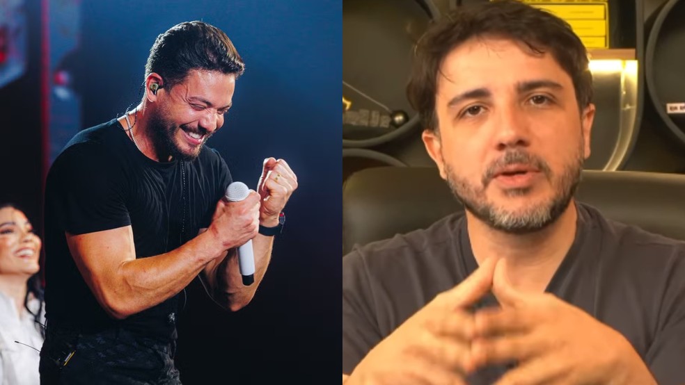 Wesley Safadão obtém decisão judicial contra Renan Santos por vídeos em que é chamado de 'novo ícone da corrupção'. — Foto: Reprodução