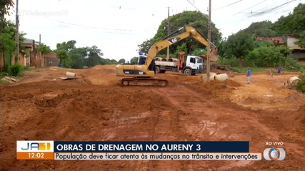 Obras de drenagem começam no Aureny 3 para escoar água da chuva