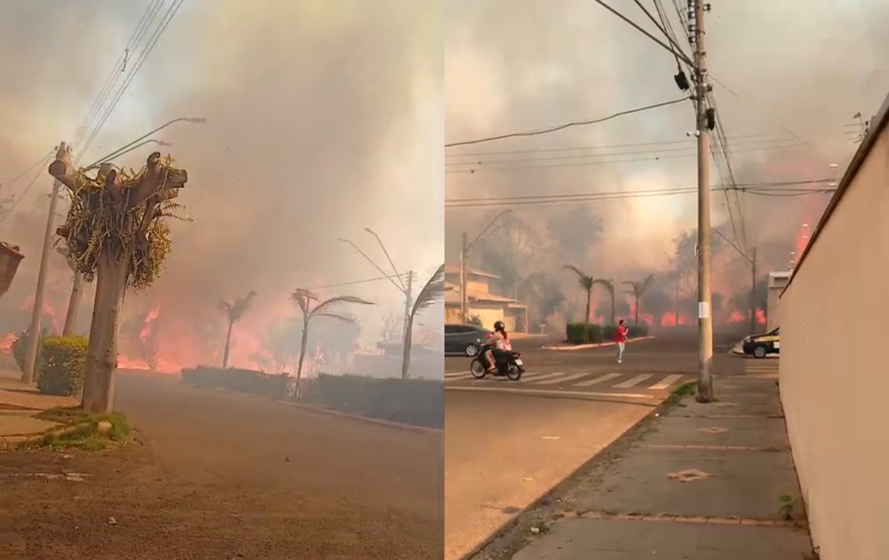 Incêndio atinge área de mata próxima à Apae em Lençóis Paulista