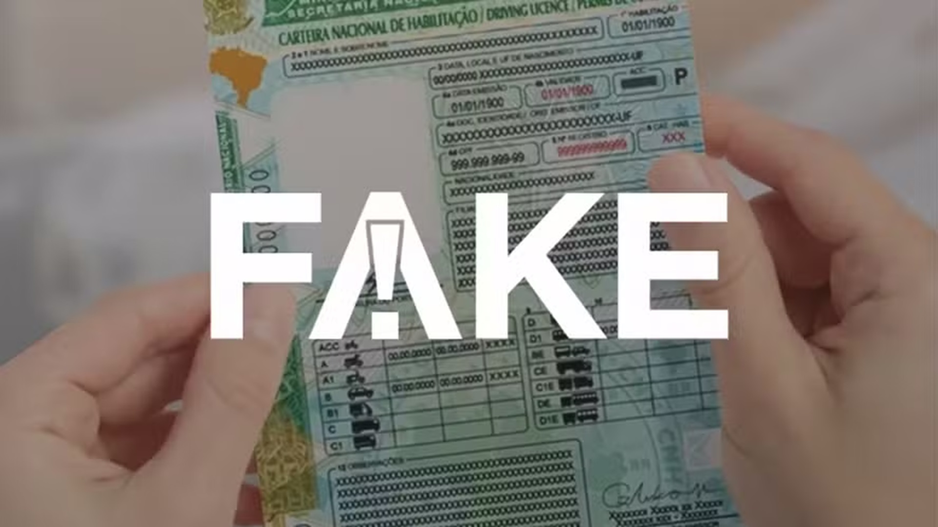 É #FAKE que CNH terá mudanças na renovação a partir de janeiro