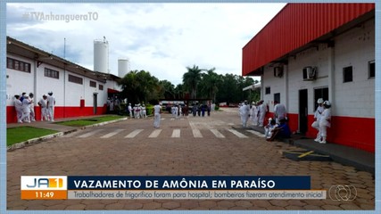 Vazamento de amônia em frigorífico faz trabalhadores irem para o hospital