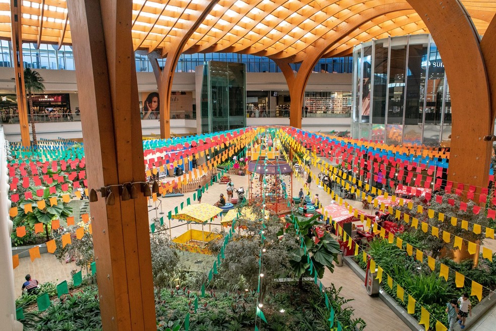 Shoppings de Fortaleza terão programação juninas para celebrar culinária, ritmos e brincadeiras do período — Foto: Iguatemi Bosque/Divulgação