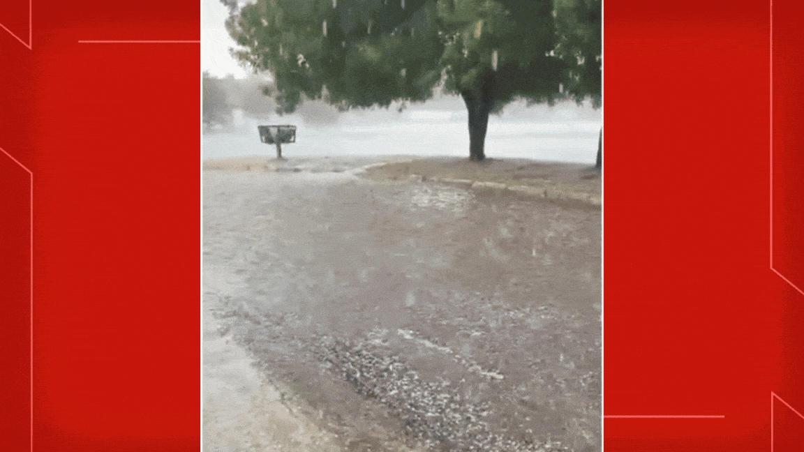 VÍDEO: junho começa com chuva e granizo no DF; temperatura pode cair até 8°C esta semana
