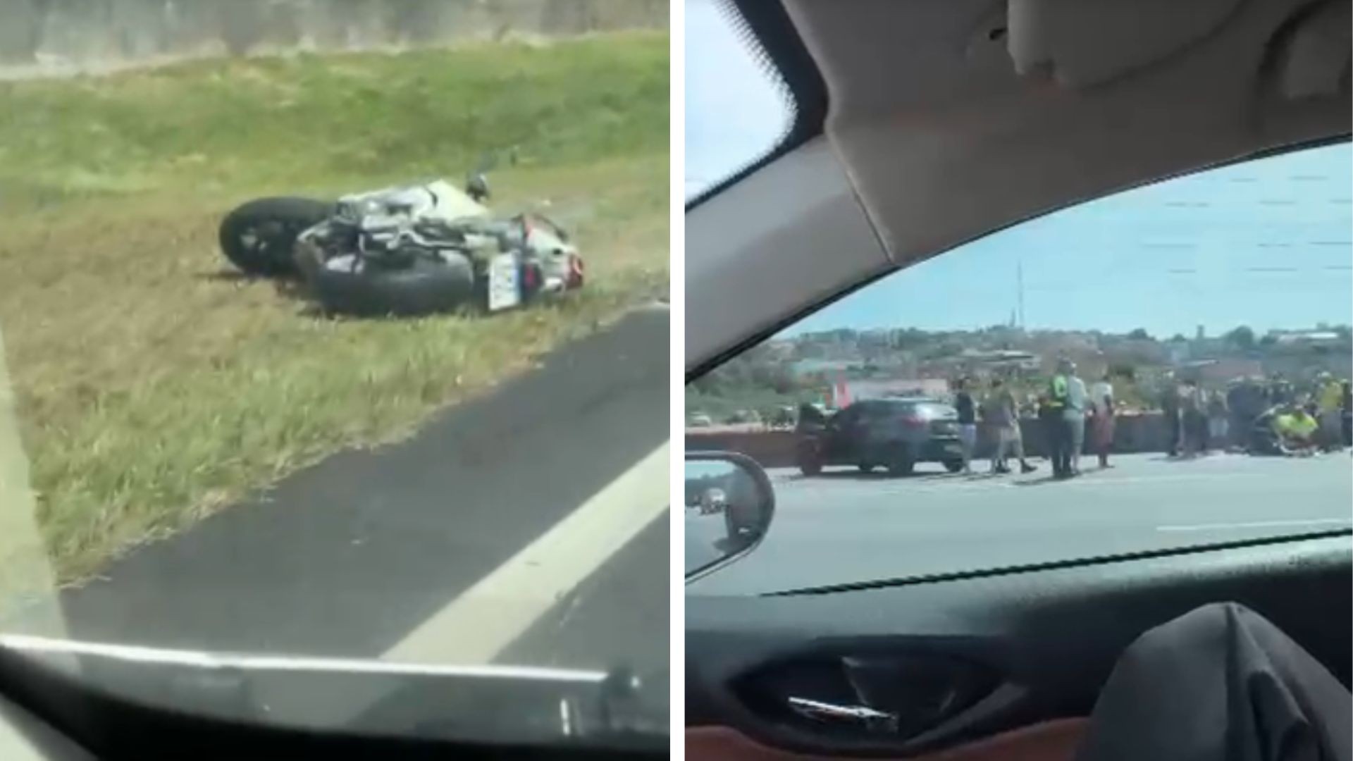 Batida entre dois carros e moto deixa motociclista gravemente ferido na Ayrton Senna
