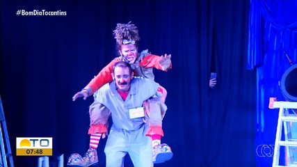 Festival Internacional de Circo anima público com brincadeiras na 1ª noite em Taquaruçu